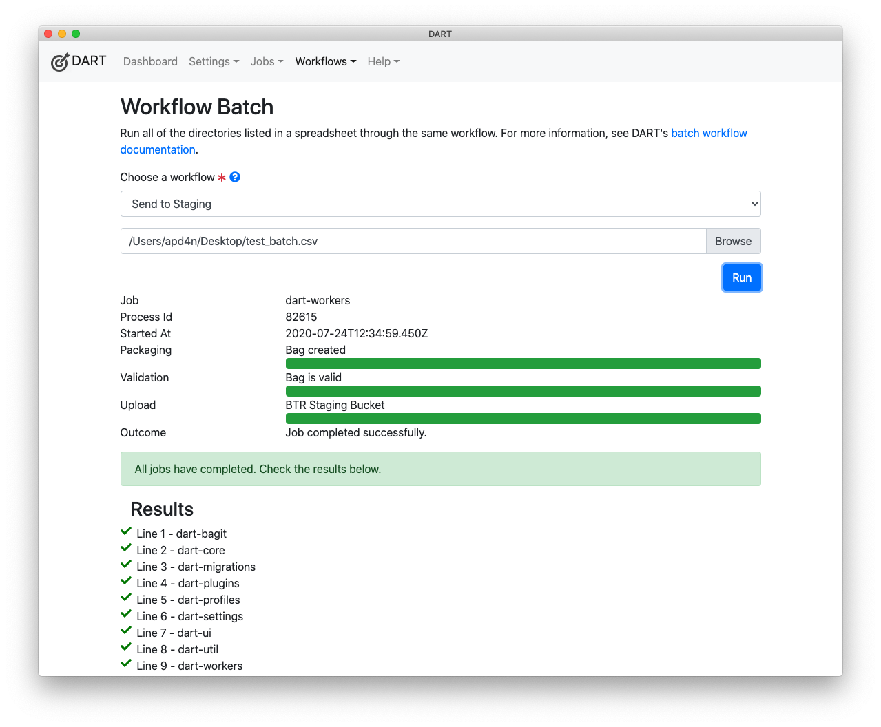 Completed Workflow